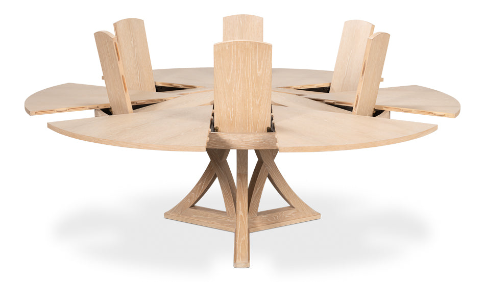 Casual Jupe Large Dining Table- Bleached Oak - Chapin Furniture