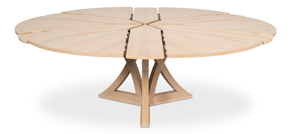 Casual Jupe Large Dining Table- Bleached Oak - Chapin Furniture
