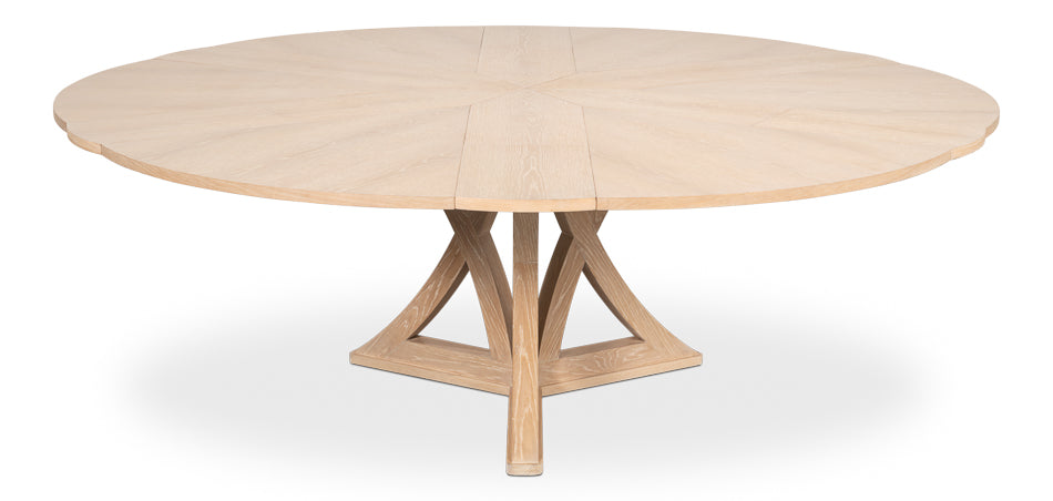 Casual Jupe Large Dining Table- Bleached Oak - Chapin Furniture