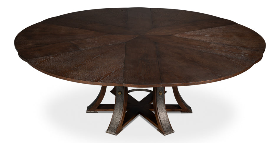 Tower Jupe Large Dining Table- Burnt Brown - Chapin Furniture
