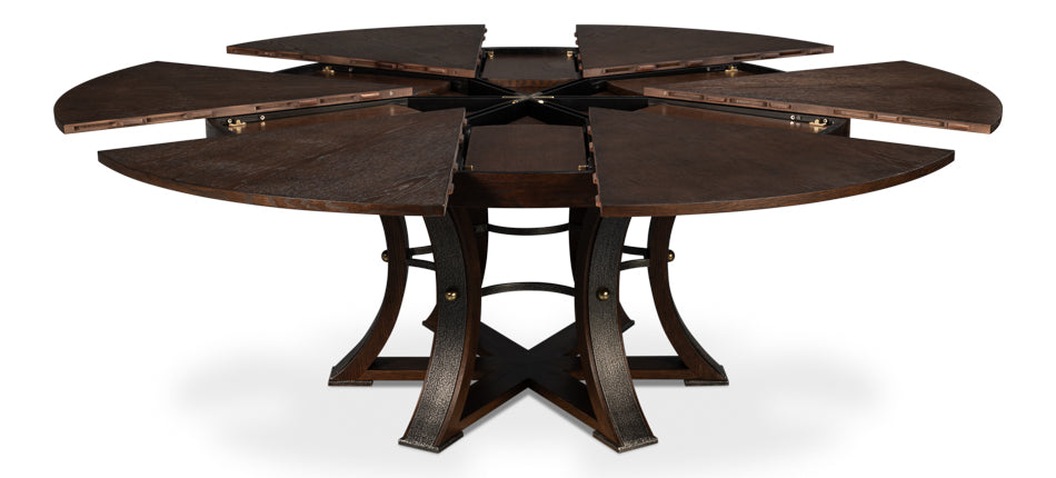 Tower Jupe Large Dining Table- Burnt Brown - Chapin Furniture