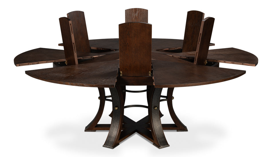 Tower Jupe Large Dining Table- Burnt Brown - Chapin Furniture