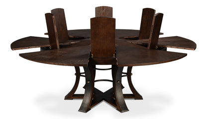 Tower Jupe Large Dining Table- Burnt Brown - Chapin Furniture