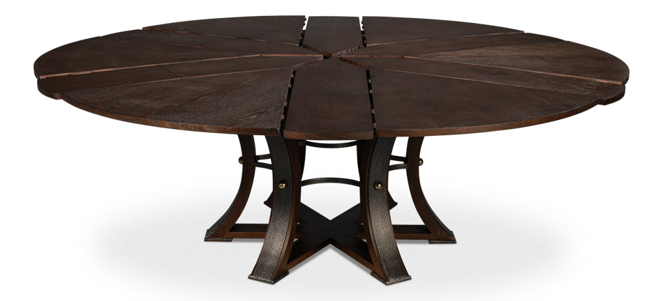 Tower Jupe Large Dining Table- Burnt Brown - Chapin Furniture