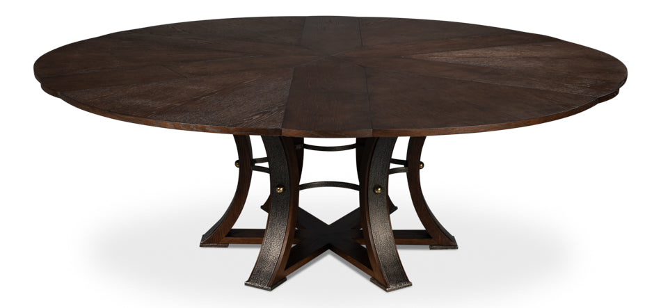 Tower Jupe Large Dining Table- Burnt Brown - Chapin Furniture