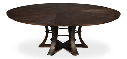 Tower Jupe Large Dining Table- Burnt Brown - Chapin Furniture