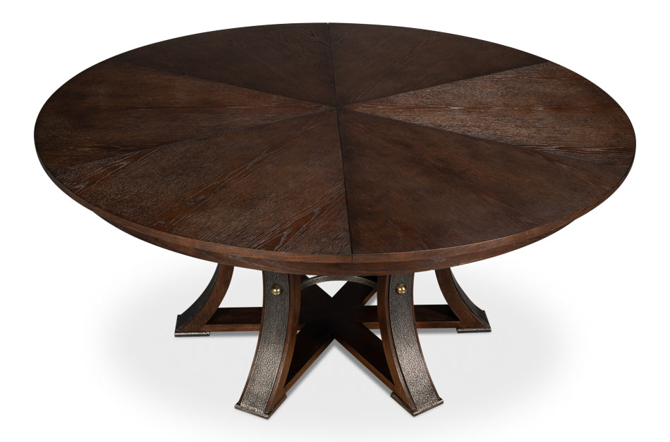 Tower Jupe Large Dining Table- Burnt Brown - Chapin Furniture