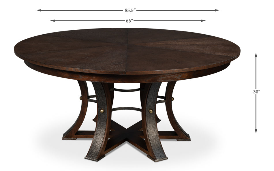 Tower Jupe Large Dining Table- Burnt Brown - Chapin Furniture