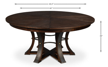 Tower Jupe Large Dining Table- Burnt Brown - Chapin Furniture