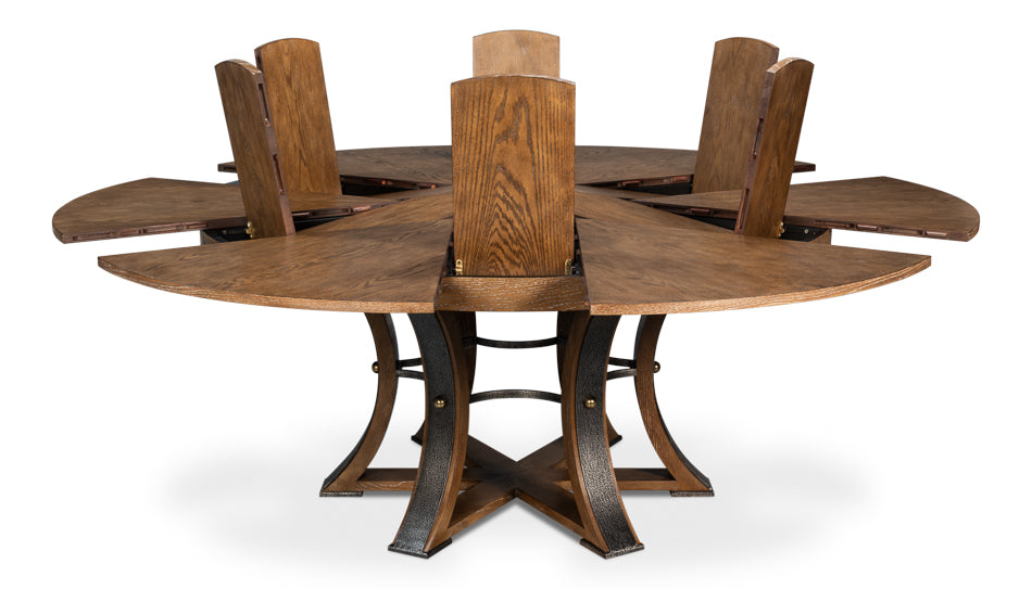 Tower Jupe Large Dining Table- Light Mink - Chapin Furniture