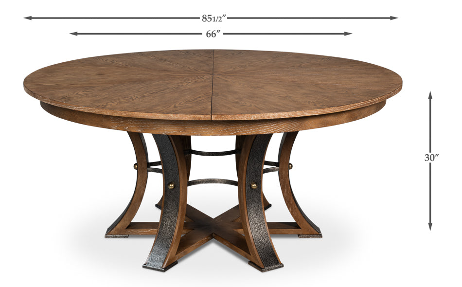 Tower Jupe Large Dining Table- Light Mink - Chapin Furniture