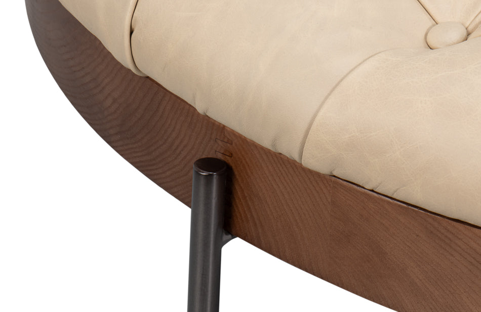 Corbet Cocktail Ottoman- Cappucino White - Chapin Furniture