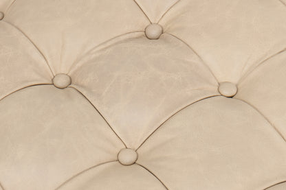 Corbet Cocktail Ottoman- Cappucino White - Chapin Furniture