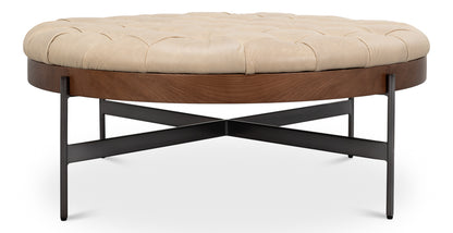 Corbet Cocktail Ottoman- Cappucino White - Chapin Furniture
