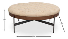 Corbet Cocktail Ottoman- Cappucino White - Chapin Furniture