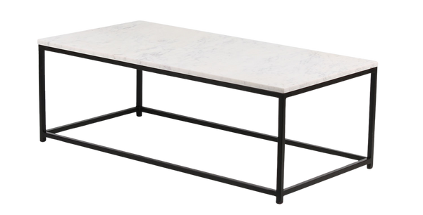 Loral Coffee Table-White Marble - Chapin Furniture