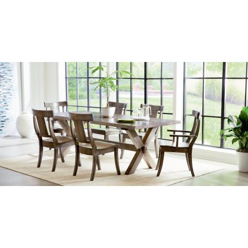 Bench Made Crossbuck Live Edge Rectangle Dining Table- Multiple Sizes & Finishes - Chapin Furniture