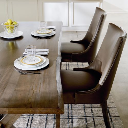 Bench Made Crossbuck Live Edge Rectangle Dining Table- Multiple Sizes & Finishes - Chapin Furniture