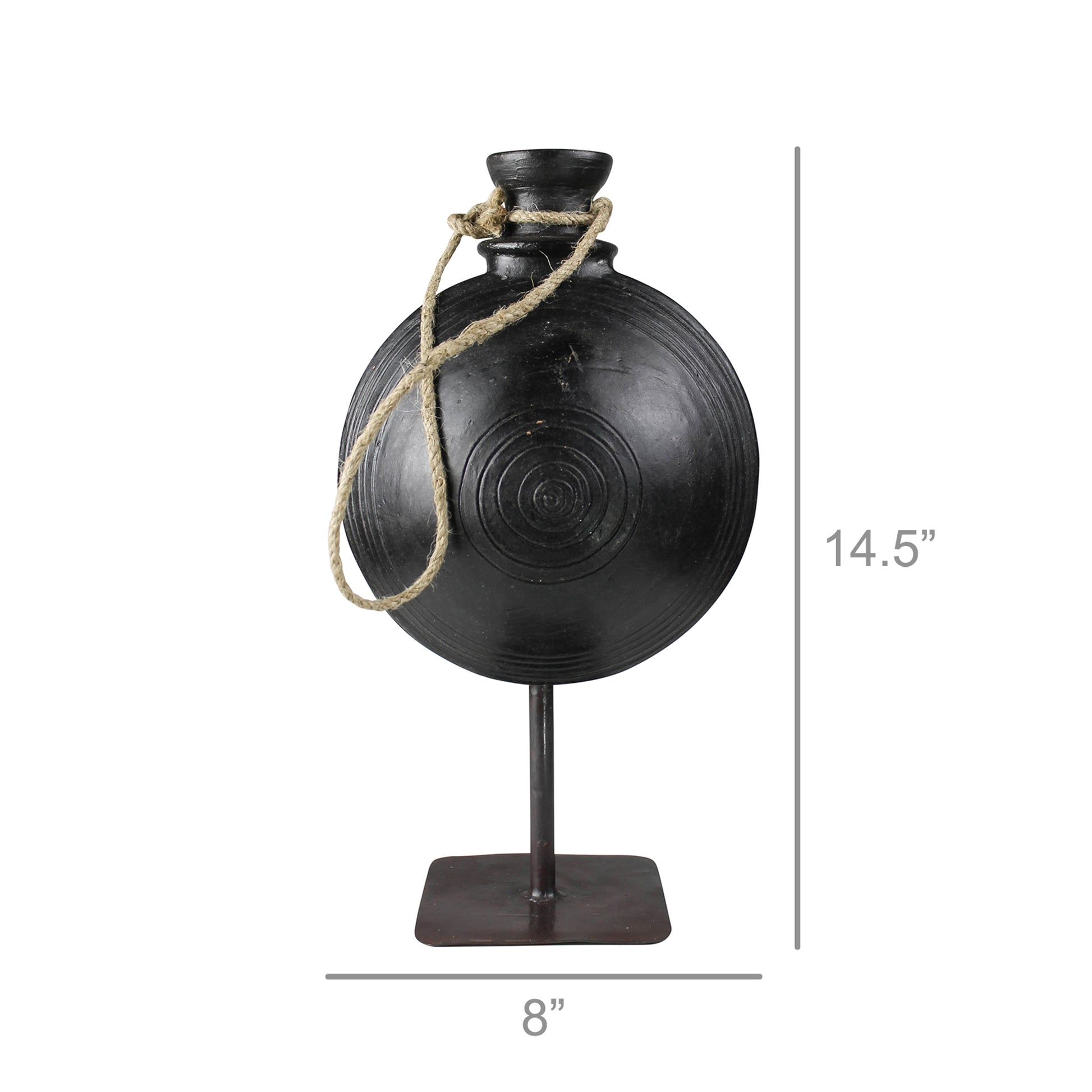 Bola Clay Pot on Stand - Medium - Chapin Furniture