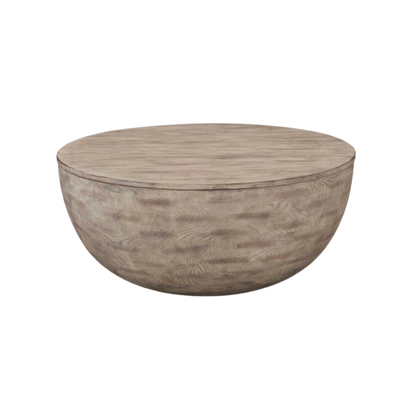 Tahiti Drum Cocktail Table - Copra White Gray - Chapin Furniture