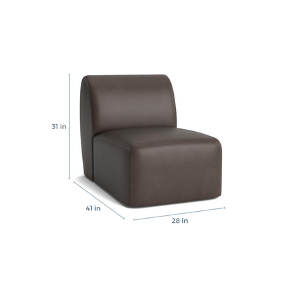 Clyde Leather Accent Chair - Custom - Chapin Furniture