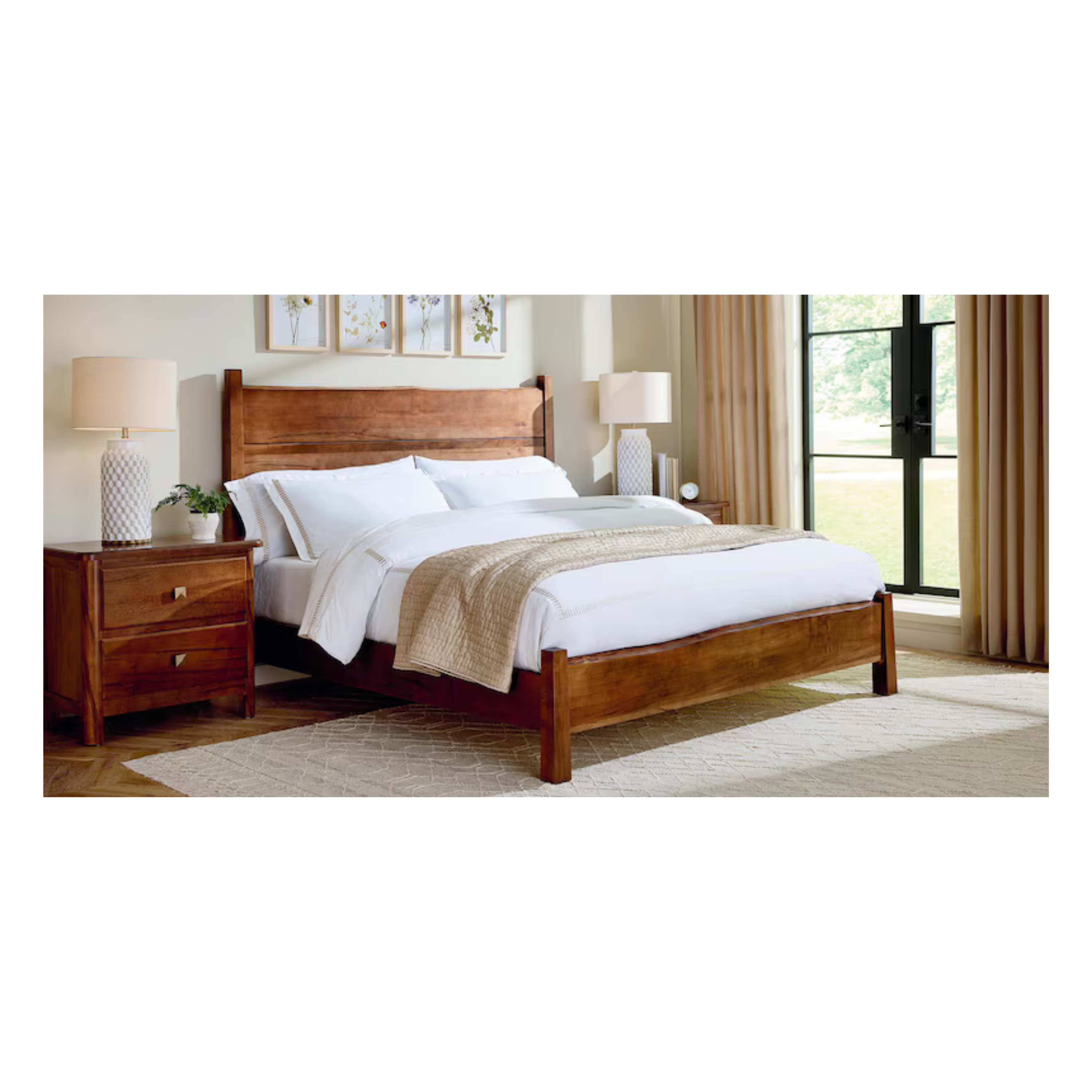 Benchmade Heritage Live Edge Panel Headboard or Bed - Thumbnail 2