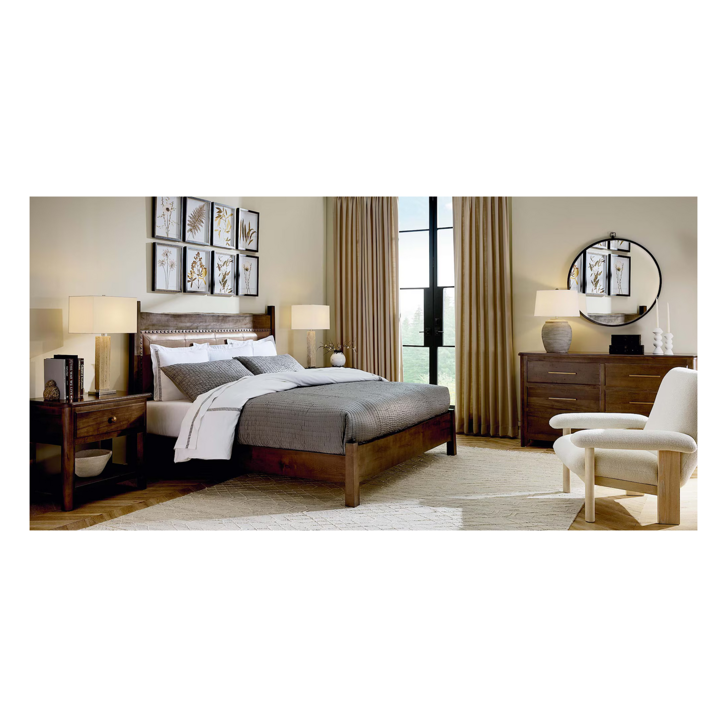 Benchmade Heritage Live Edge Leather Upholstered Bed - Custom - Chapin Furniture
