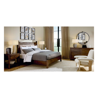 Benchmade Heritage Live Edge Leather Upholstered Bed - Custom - Chapin Furniture