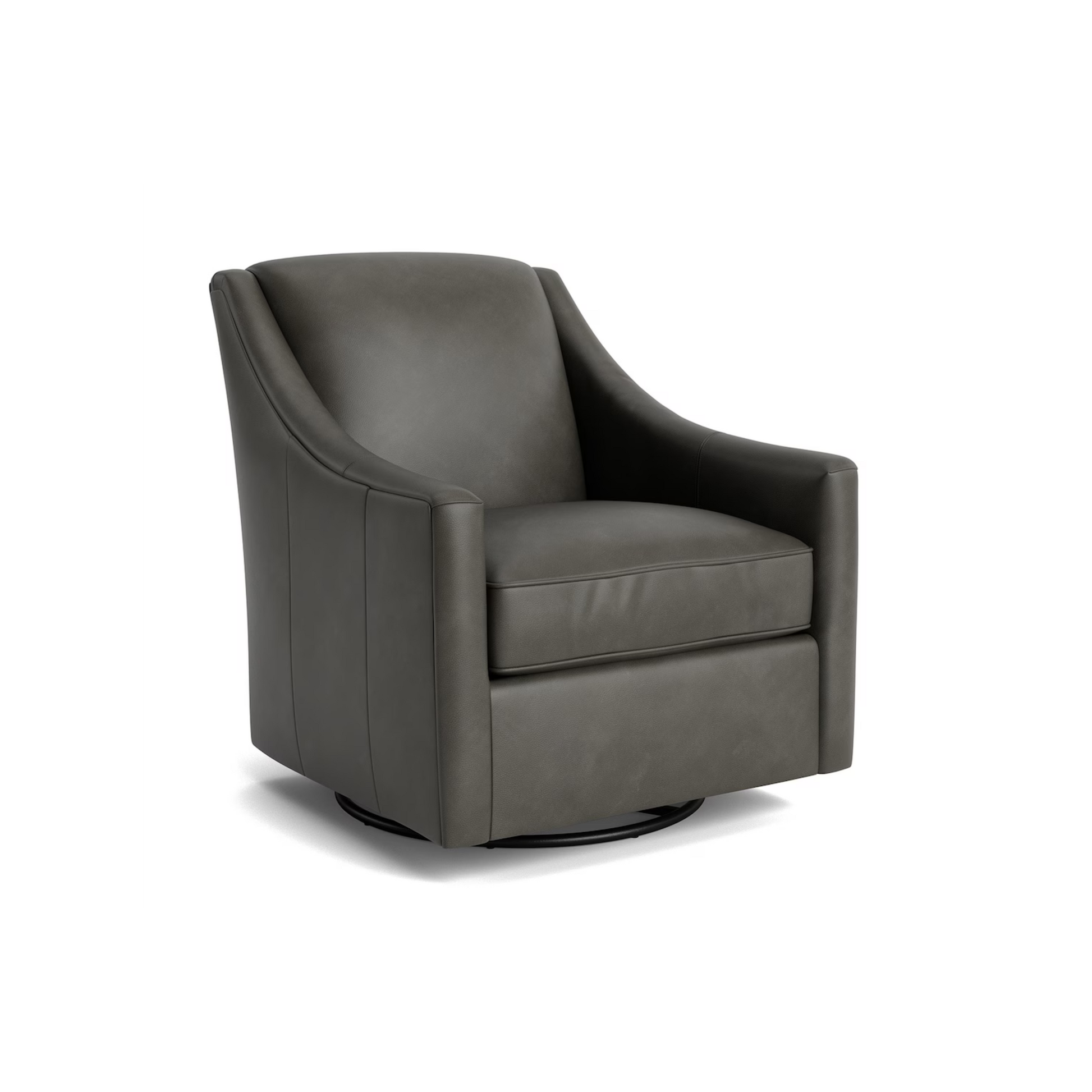 Corinna Leather Slope Arm Swivel Glider Chair - Custom - Chapin Furniture