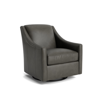 Corinna Leather Slope Arm Swivel Glider Chair - Custom - Chapin Furniture