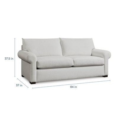 Hanover 84" Roll Arm Sofa - Cloud - Chapin Furniture