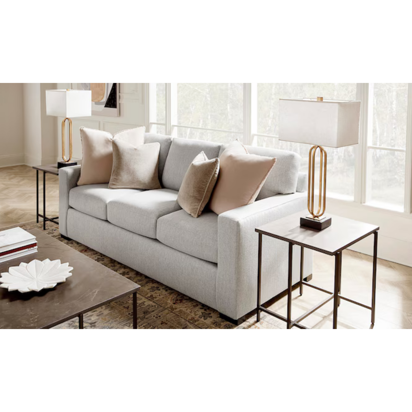 Anson 82" Track Arm Sofa - Laredo Chrome - Chapin Furniture