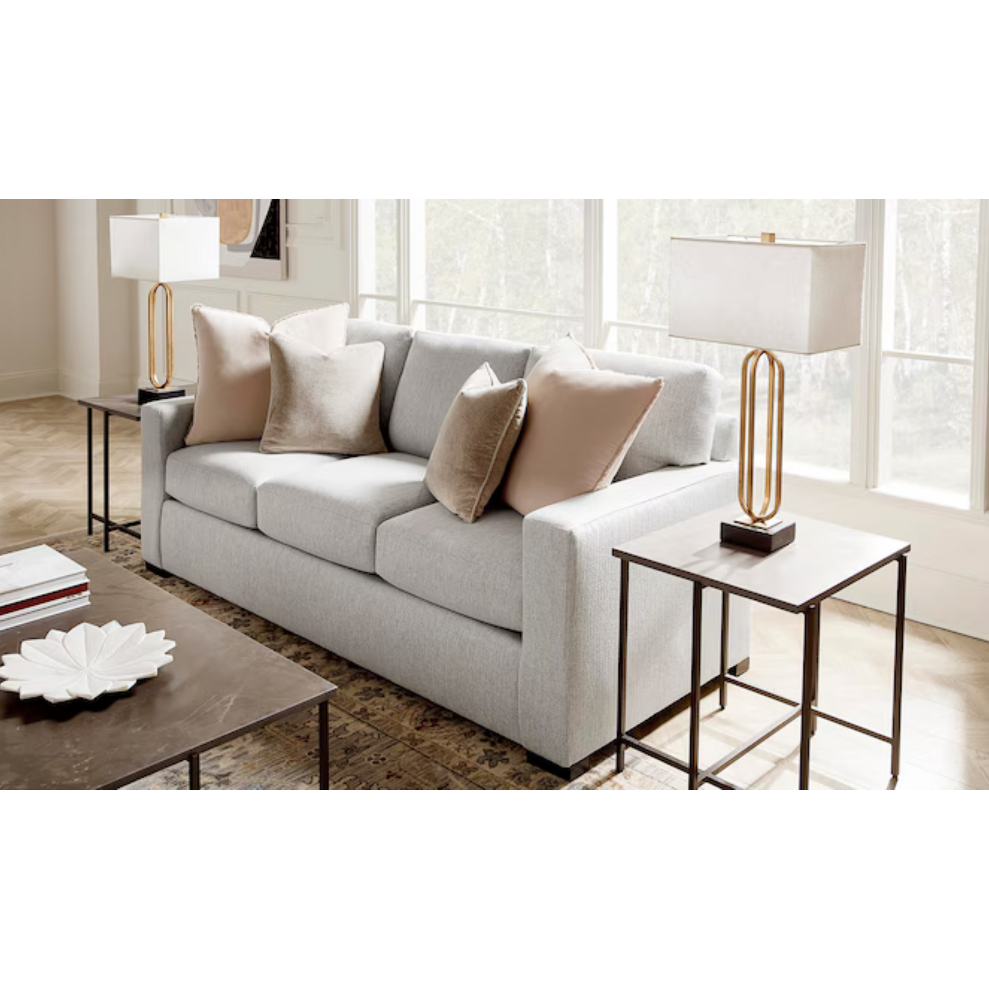 Anson 82" Track Arm Sofa - Laredo Chrome - Chapin Furniture