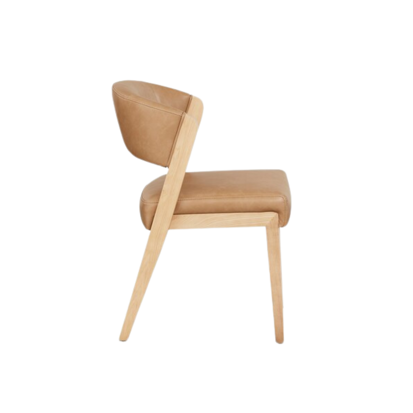 Asher Upholstered Faux Leather Dining Chair - Tan - Chapin Furniture