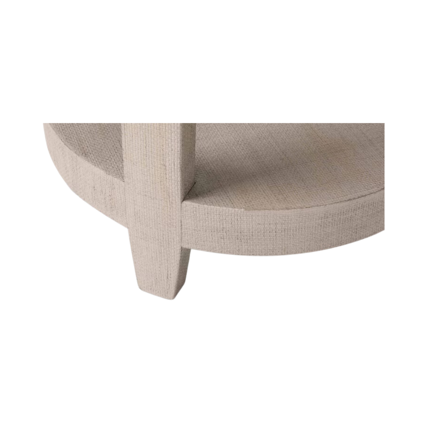 Ventura Raffia Round Lamp Table - Sand Grey - Chapin Furniture