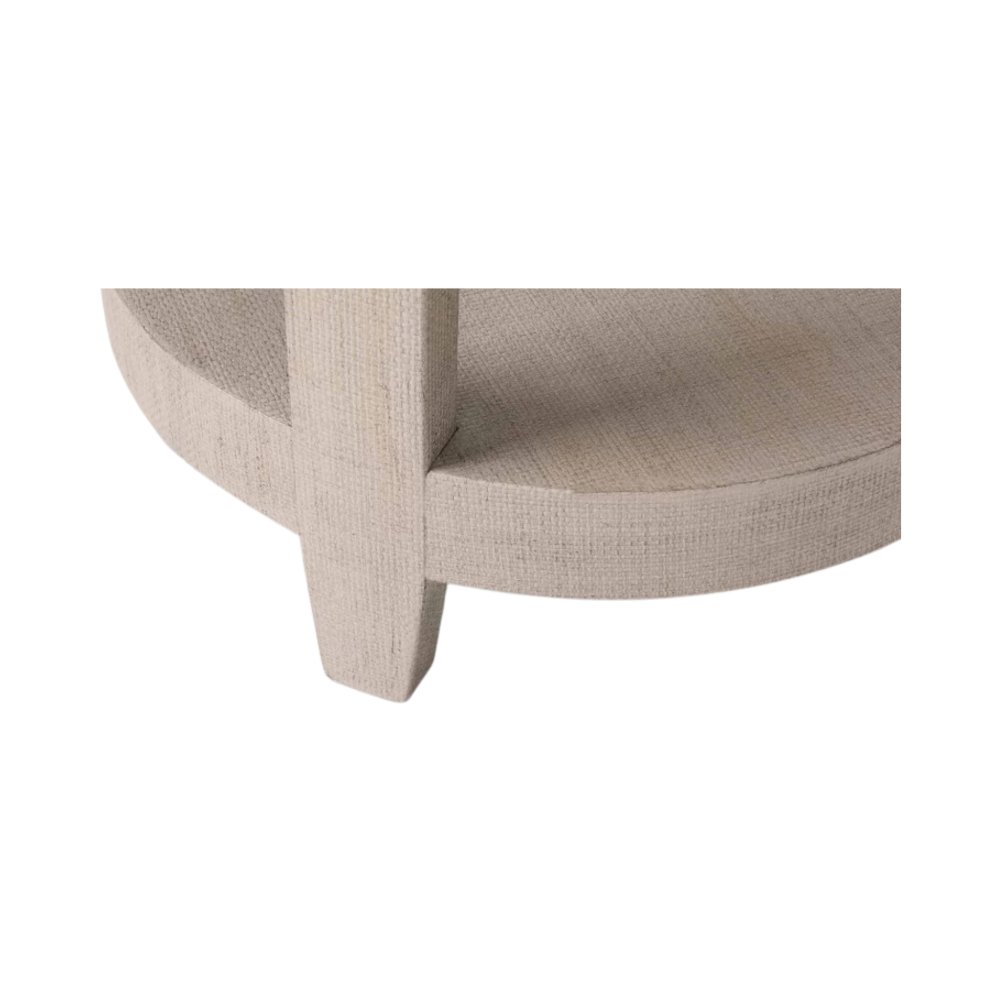 Ventura Raffia Round Lamp Table - Sand Grey - Chapin Furniture