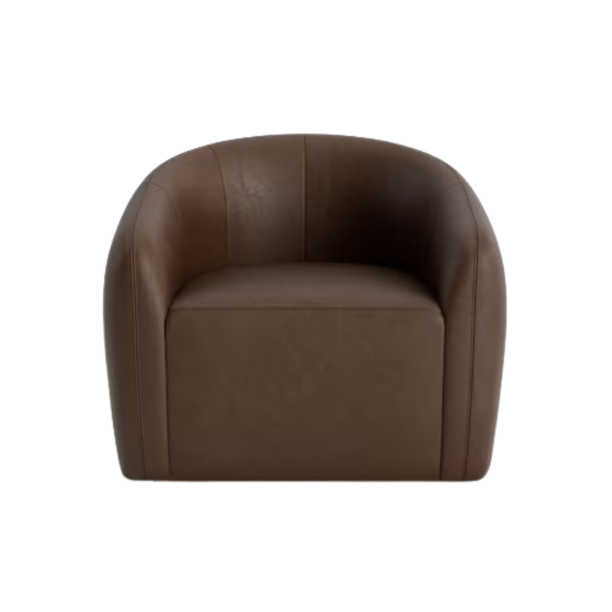 Garner Leather Barrel Swivel Chair - Custom - Chapin Furniture