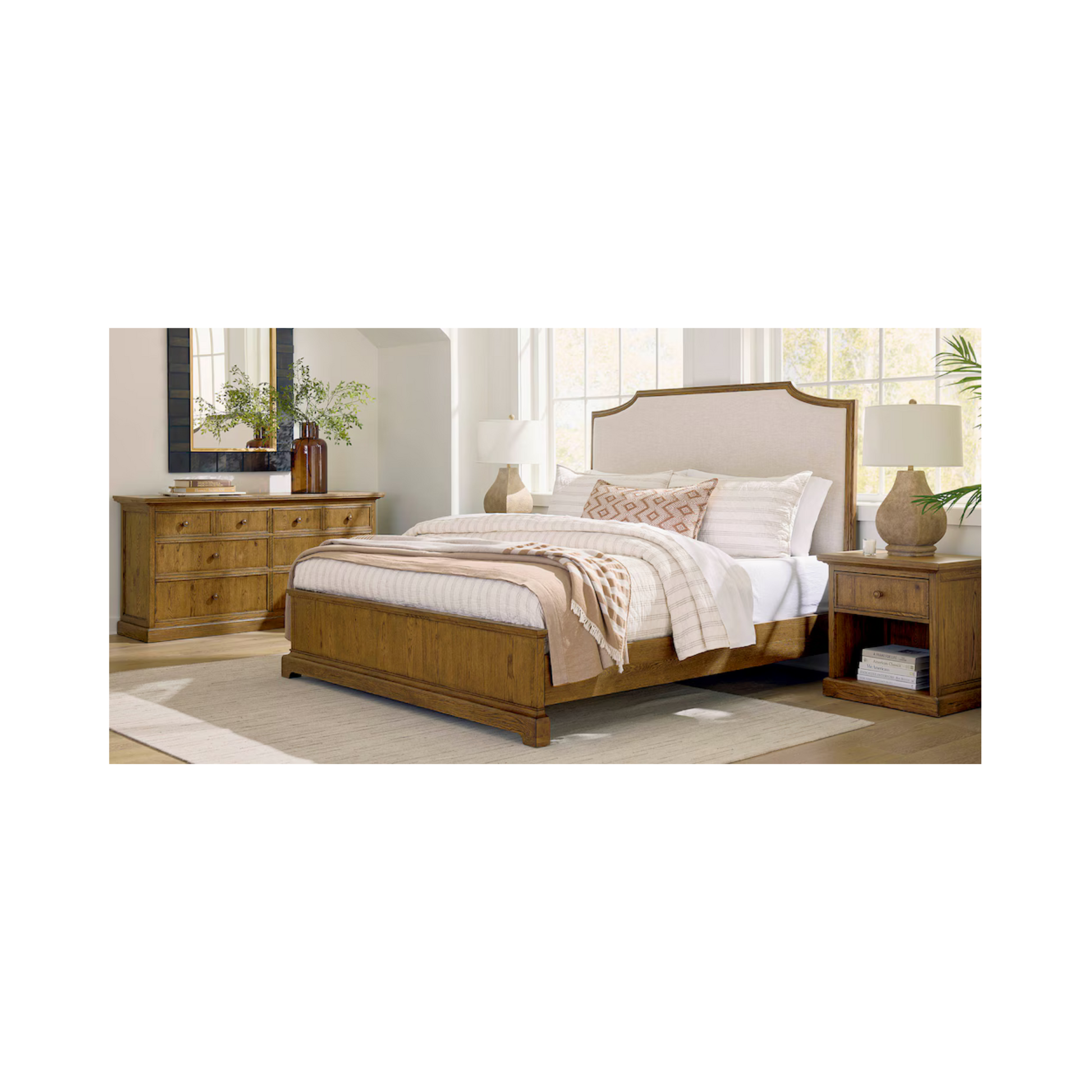Surry Upholstered Bed Truffle Oak - Cal King - Chapin Furniture