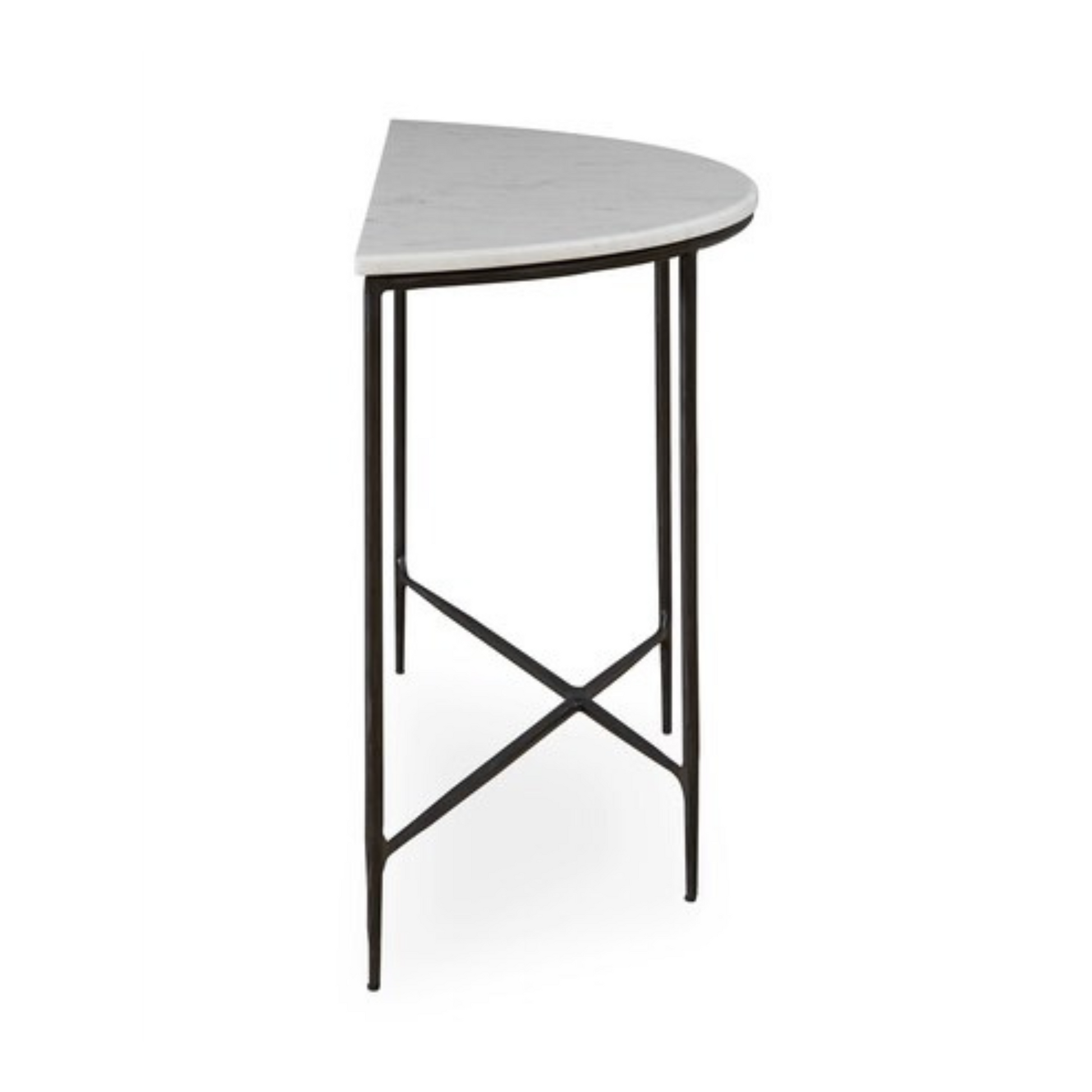 Keswick Demilune Console Table - Black Iron - Chapin Furniture