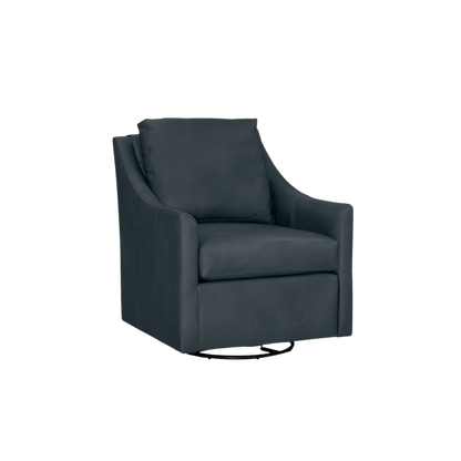 Sloan Leather Slope Arm Swivel Glider Chair - Custom - Chapin Furniture