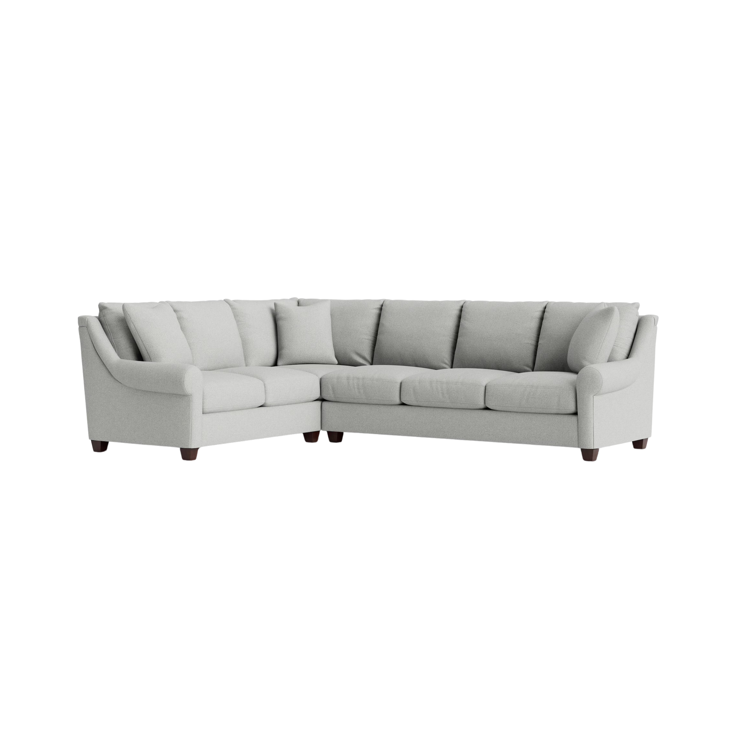 Ellery Roll Arm L-Shaped Sectional - Custom - Chapin Furniture