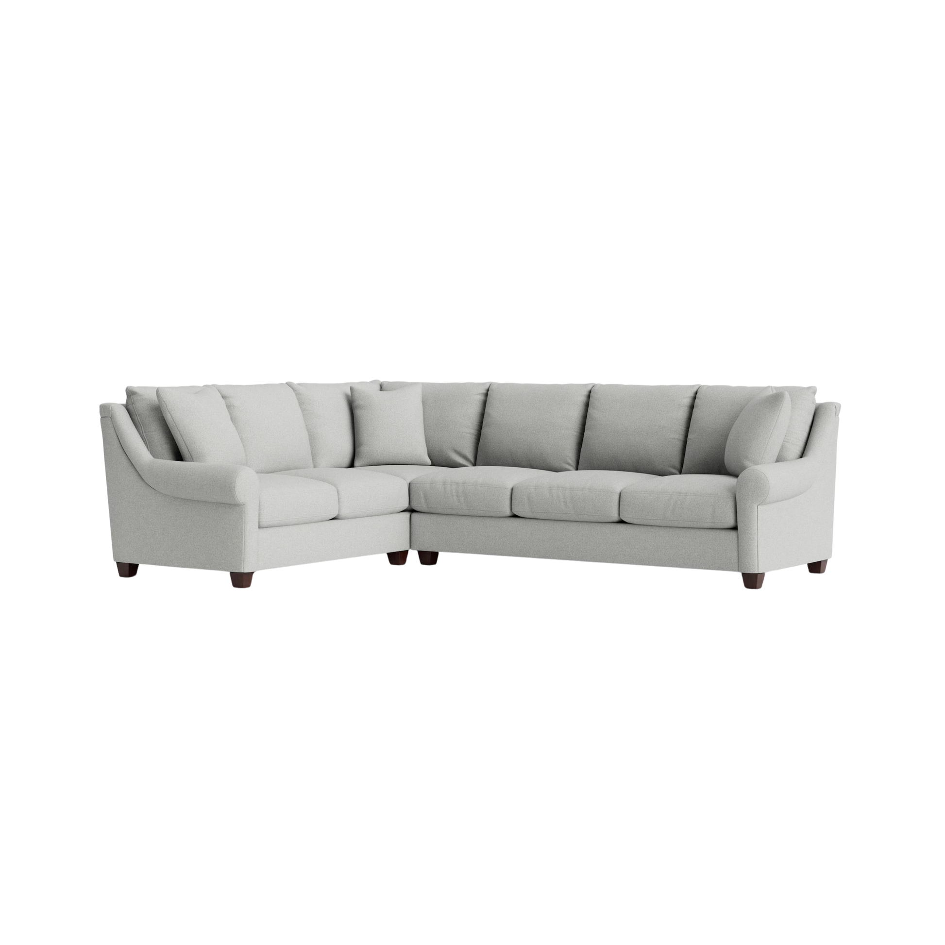 Ellery Roll Arm L-Shaped Sectional - Custom - Chapin Furniture