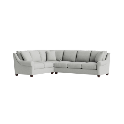 Ellery Roll Arm L-Shaped Sectional - Custom - Chapin Furniture