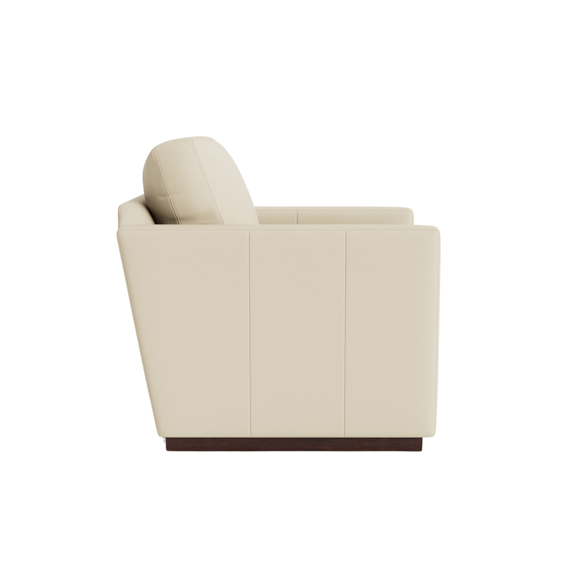 Myles Leather Thin Track Arm Swivel Chair - Custom - Chapin Furniture