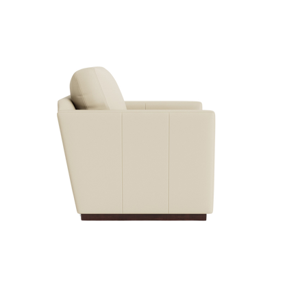 Myles Leather Thin Track Arm Swivel Chair - Custom - Chapin Furniture