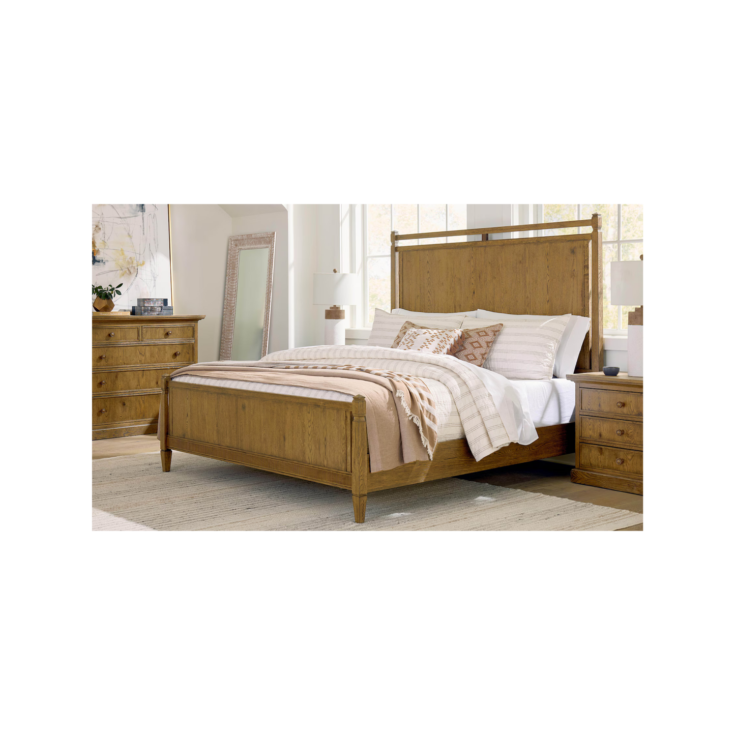 Surry Panel Bed Truffle Oak - Cal King - Chapin Furniture