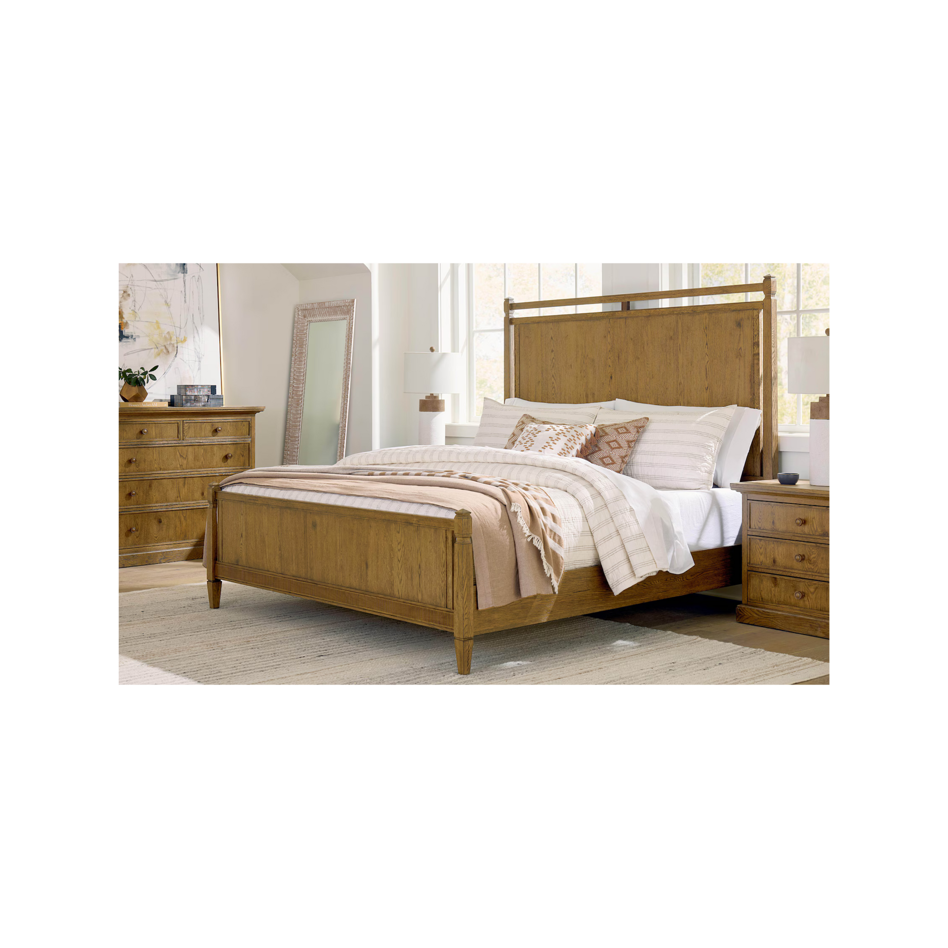 Surry Panel Bed Truffle Oak - Cal King - Chapin Furniture