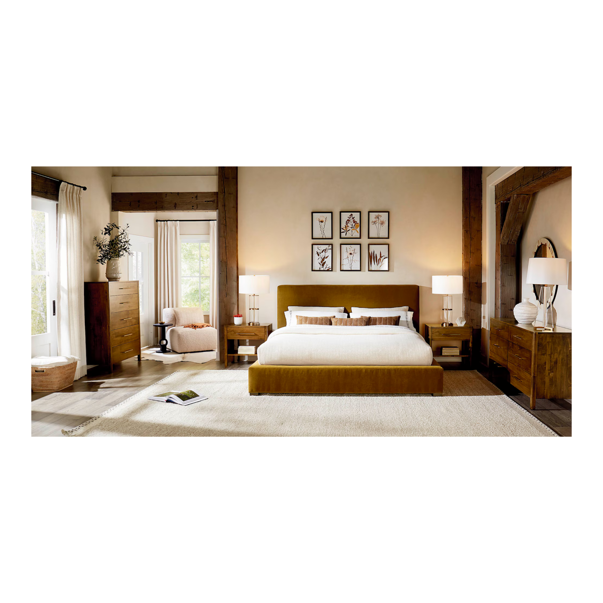 Eden Upholstered Platform Bed 48" - Custom - Chapin Furniture