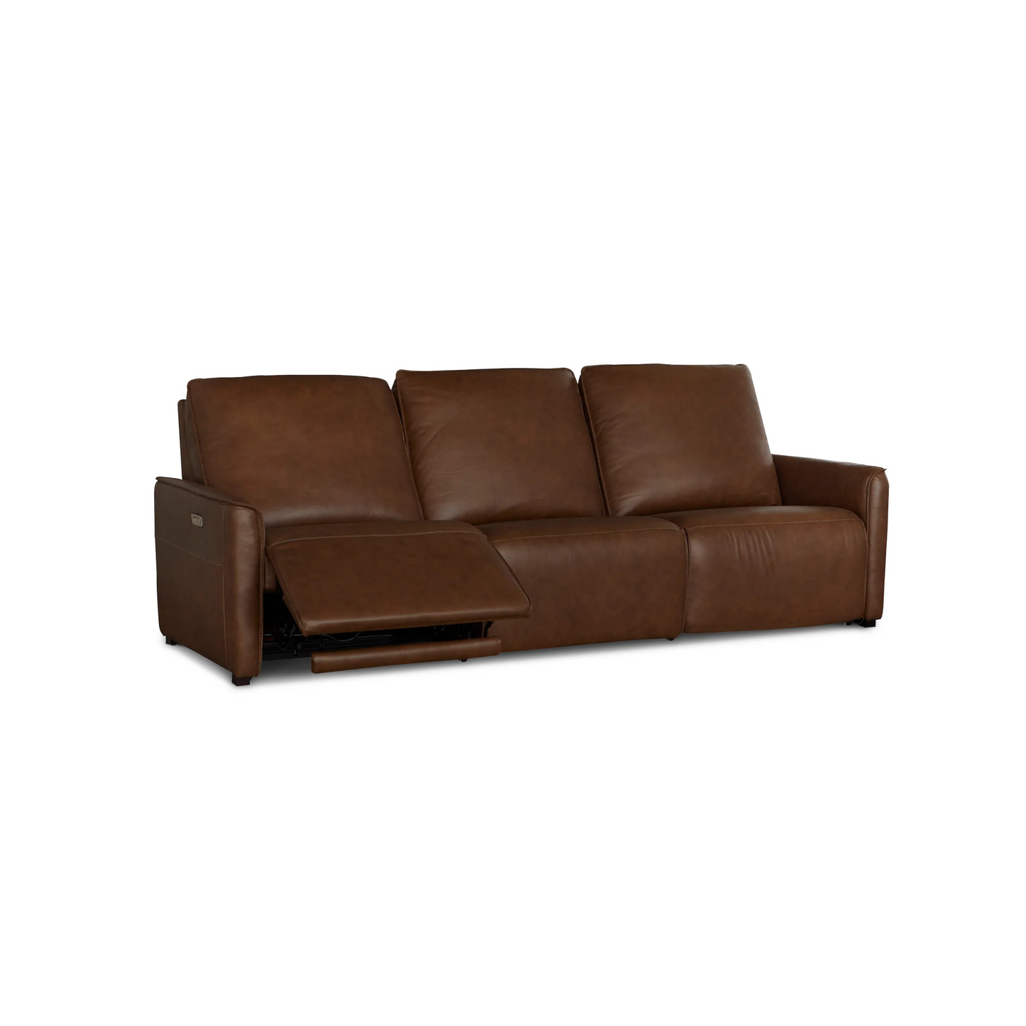 Everett Leather Modular Reclining Sofa - Cork Leather - Chapin Furniture