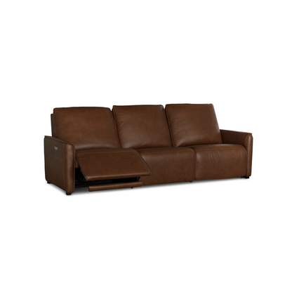 Everett Leather Modular Reclining Sofa - Cork Leather - Chapin Furniture